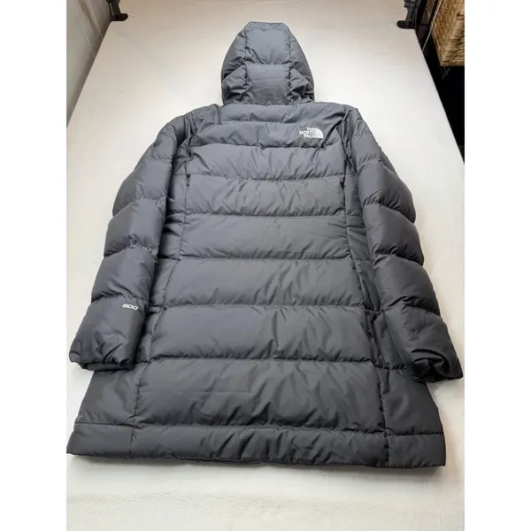 The North Face Womens Gotham Parka 600 Down Hooded Grey NWT Size XS $270 MSRP - Image 8