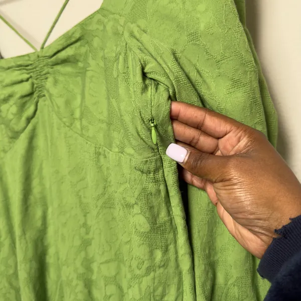 Anthropologie Maeve Women Midi Dress‎ 0 Green Square Neck Cottage Prairie - Image 9