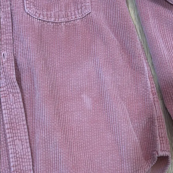 American Eagle Corduroy Button Down Shirt in Pink - Image 6