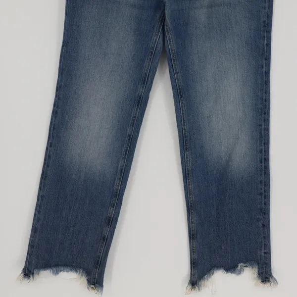 Free People Maggie‎ Mid Rise Button Fly Straight Leg Denim Jeans Blue Size 25 - Image 3