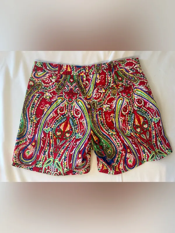 Ralph Lauren Red Paisley-Print Women’s Shorts - Image 3