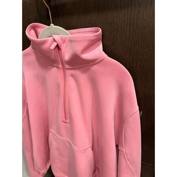lululemon Brushed Softstreme Half Zip in a pink shade 14 - Image 2