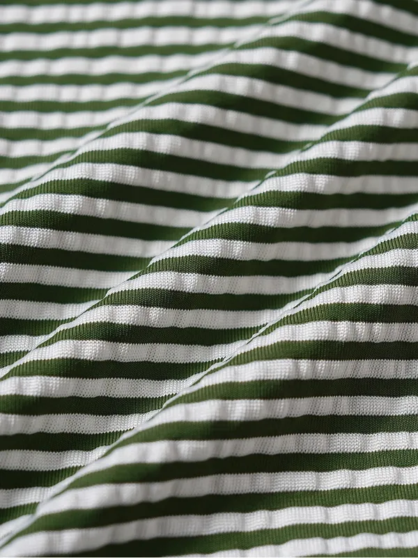 Samiol Green Striped Tie Front Tankini Set Size L - Image 6