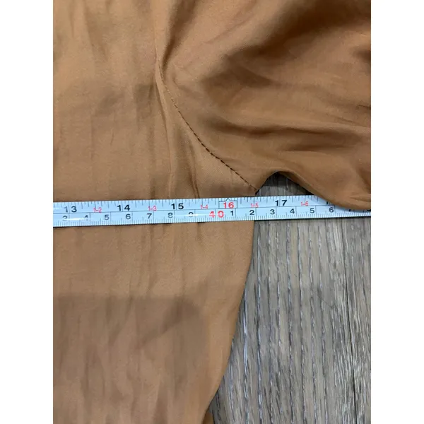 Mustard Seed Dress XS Tan High Low Tiered Boho Long Sleeve Mini - Image 3
