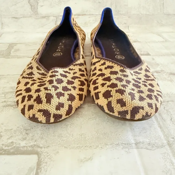 Rothys The Flat Animal Print Shoes Round Toe Eco Friendly Knit Comfort Sz 11 - Image 4
