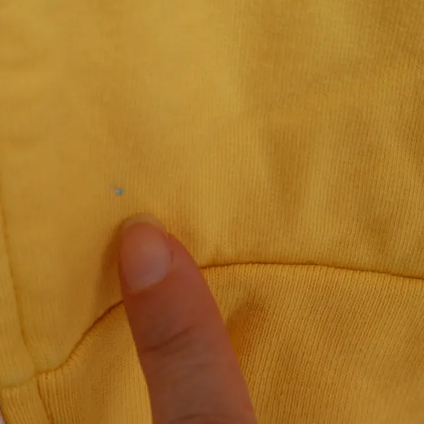 Banzai Hoodie Womens S/M Zip Up Yellow Raglan Sleeve Cotton USA Good - Image 7