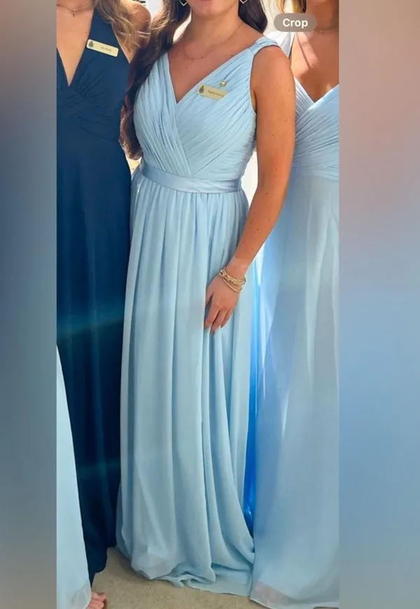 Azazie Leanna Bridesmaid Dress Sky Blue - Image 3