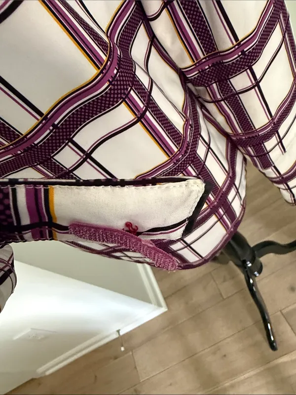 Ski Plaid Hooded Snow Jacket in Purple & White - Image 7