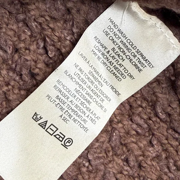 Free People Whistle Thermal‎ Henley Brownstone Combo Chunky knit Sweater Medium - Image 6