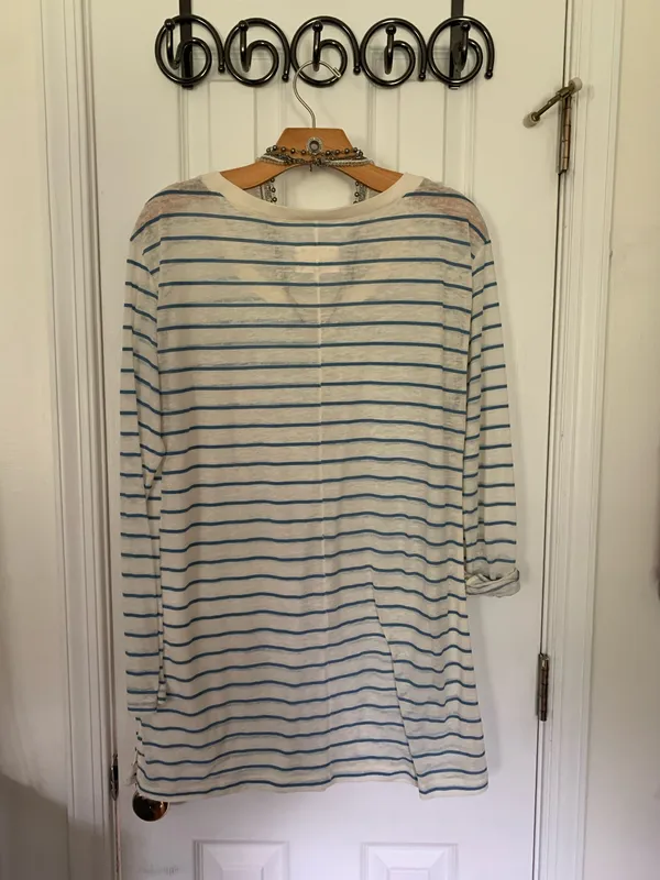 Retro Rag&Bone Faded Burnout Sheer Slub Tee Shirt - Image 8