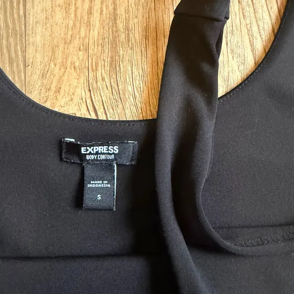 Express Black Scoop Neck Body Contour Bodysuit - Image 2