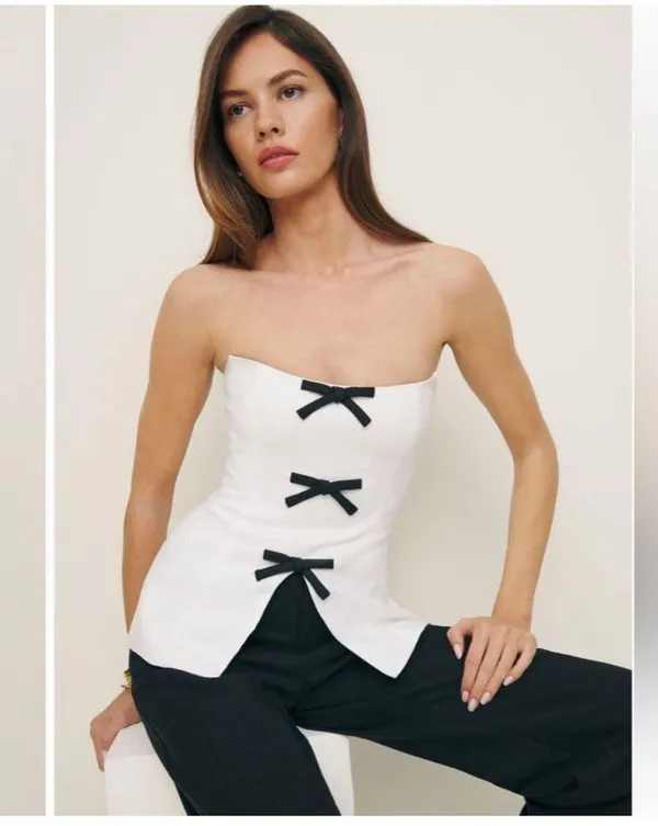 Reformation New Aspen Linen Tank Vest - Image 7