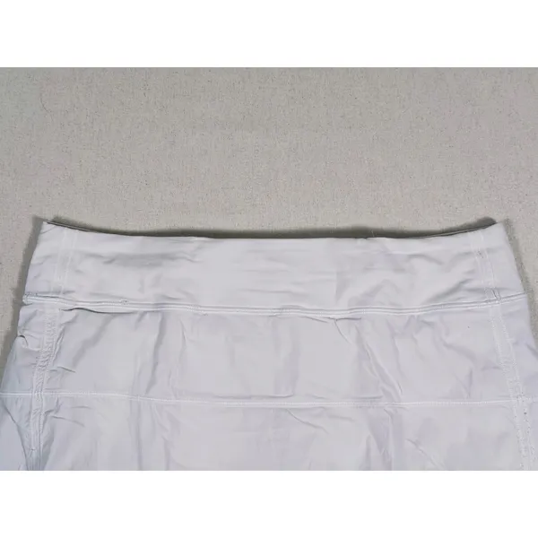 Lululemon Pace Rival Mid Rise Skort Size 10 Long White Tennis Running Pockets - Image 6