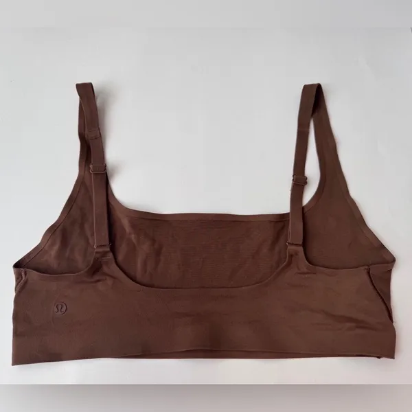 Lululemon Athletica Wundermost Ultra-Soft Nulu Scoop-Neck Brown Bralette Size‎ 2 - Image 4
