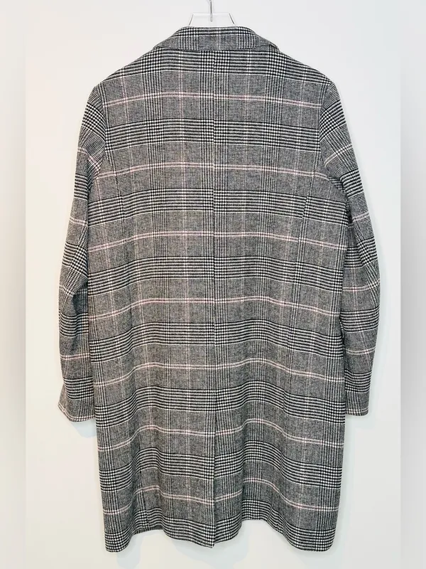 Rails Anders Charcoal Plaid Pink Wool Blend Coat - Image 6