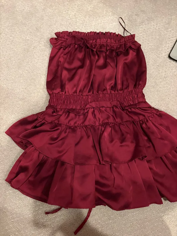 Day and moon maroon romper Red - Image 4