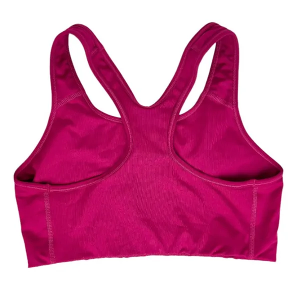 Nike Dri Fit Sports Bra Magenta Pink Sz Large Nike Swoosh Activewear - Image 2