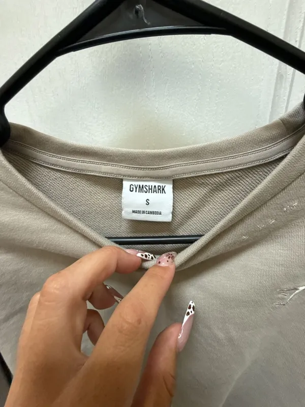 Gymshark Whitney Simmons Cropped Pullover Sweatshirt Mink Size S - Image 2
