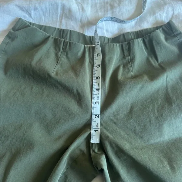 Via Masini 80 Firenze Olive Pull On Cigarette Pants Made Italy Stretch Ankle - Image 8