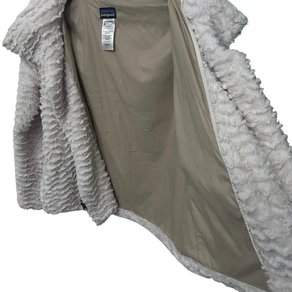 Patagonia Pelage Faux Fur Fleece Full Zip Cream Jacket Women's Size Large‎ - Image 6