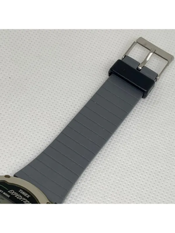 Vintage Timex Expedition Watch 33mm 100MWR gray plastic band running - Image 4
