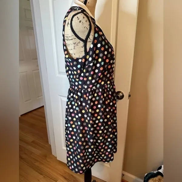retro like Forever 21 polka dot mini dress size large - Image 6