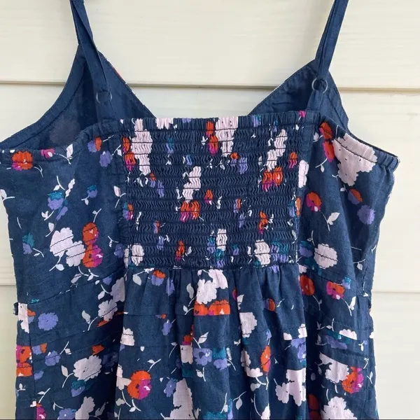 American Eagle Floral Mini Sundress Size 6 Lined Smocked Bodycon‎ Ruffle Hem - Image 8