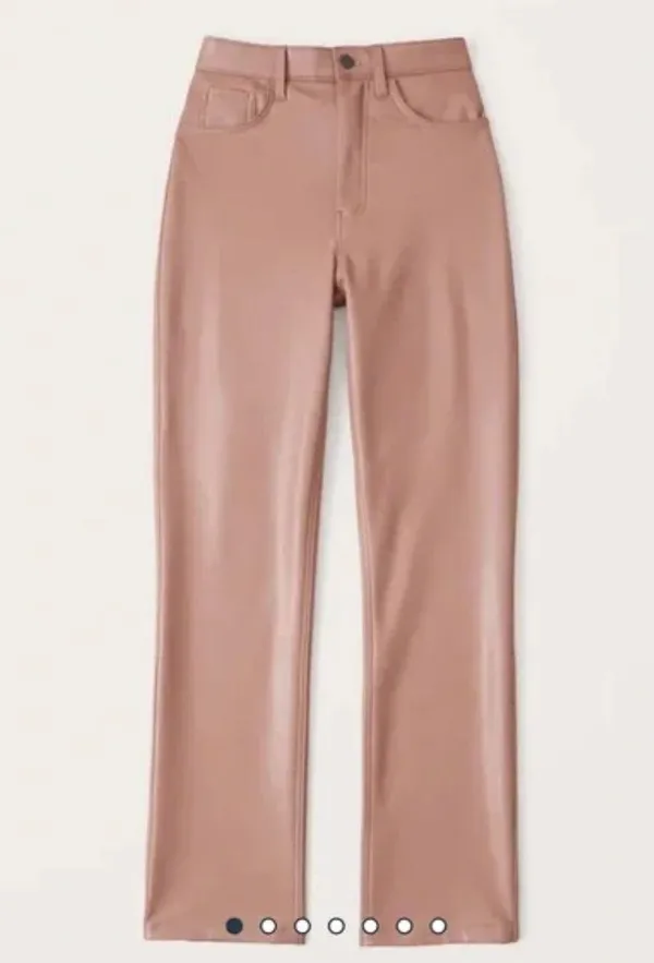 Vegan Leather 90's straight pant - Image 3
