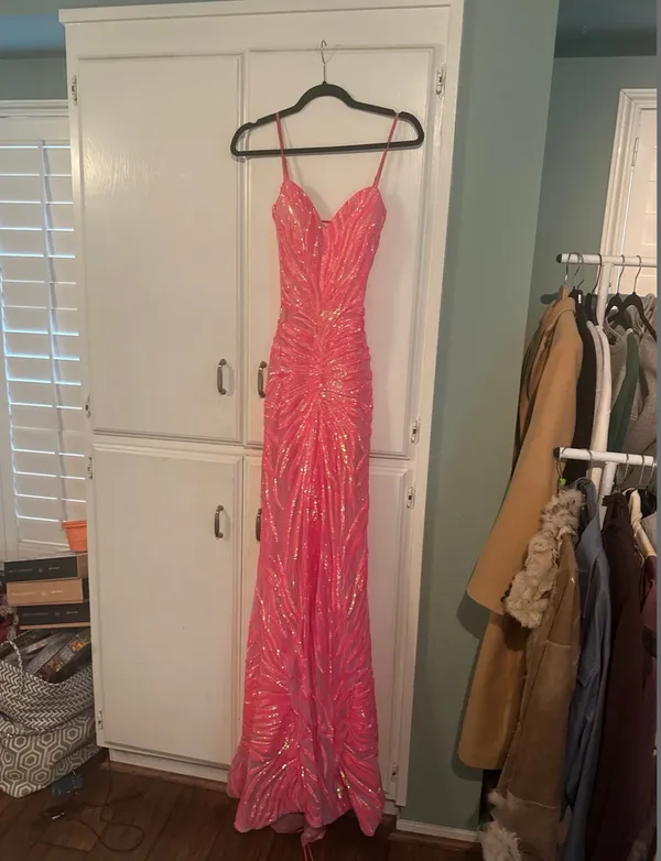 Size 2 Jovani 08481 prom dress Hot Pink - Image 4