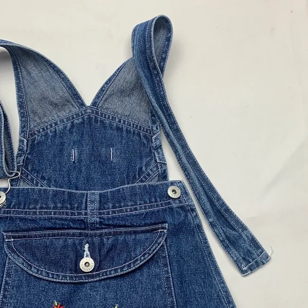 Tweety vintage women's medium Embroidered Denim Overalls - Image 7