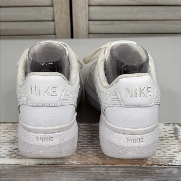 NIKE Women's Court Vision Alta Platform Sneakers White-9 - Image 6