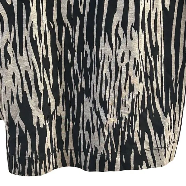 BCBGeneration Zebra Print Dress Black Velvet‎ Trim Size M - Image 6