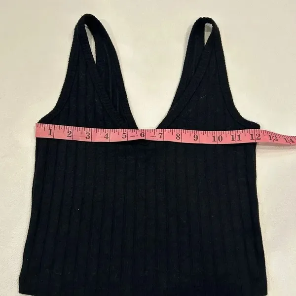 Abercrombie & Fitch Black Ribbed V-Neck Tank Top Women’s XS - Image 4