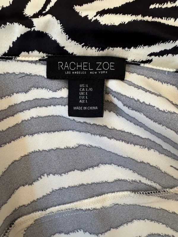 Rachel Zoe Zebra Satin Shirt - Image 2