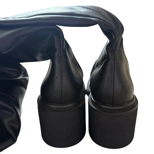 Franco Sarto Kelly Black Over The Knee Boots Square Toe Block Heel Size 8 NEW - Image 5