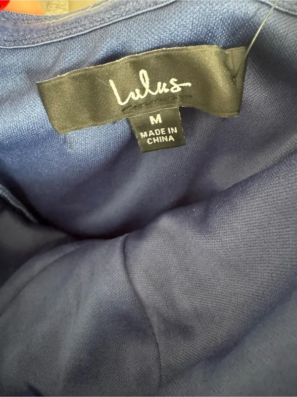 New Lulus Stunning Splendor Blue Bustier Tulip Maxi Dress Size Medium - Image 7