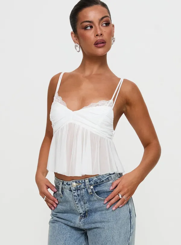 Corella Top White Princess Polly - Image 3