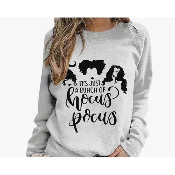 NWOT! HOCUS POCUS Crew neck grey size medium - Image 8