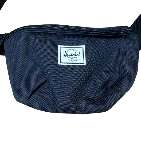 Herschel Classic Unisex Black Zip Striped Lined Travel Hip Pack Belt Bag OS - Image 2