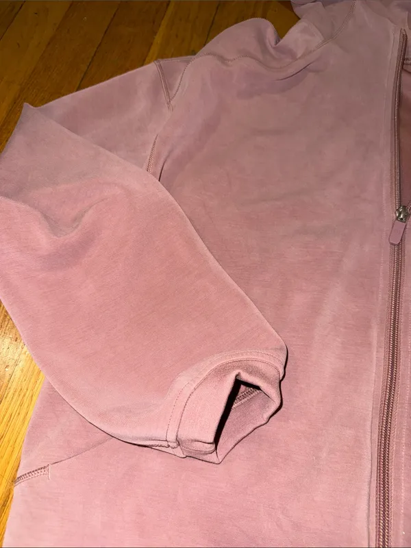 Lululemon softstreme full-zip hoodie PINK HAZE size S fall EUC - Image 4