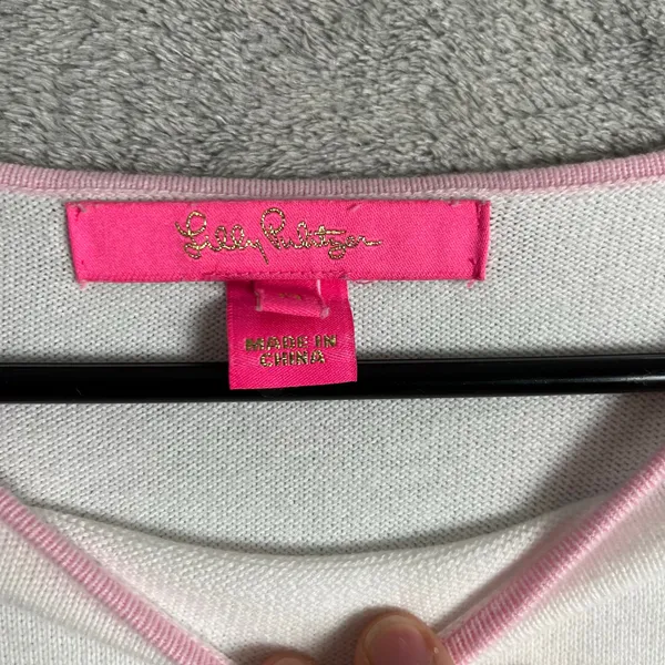 Lilly Pulitzer Westwood Sweater Pink Ombre Colorblock Coquette Soft Girl Cozy MD - Image 4