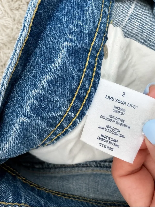 American Eagle Outfitters Light Blue Denim Mini Skirt - Image 7