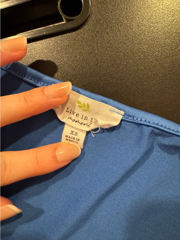 Blue Square Neck Bodysuit Size XS - Image 3