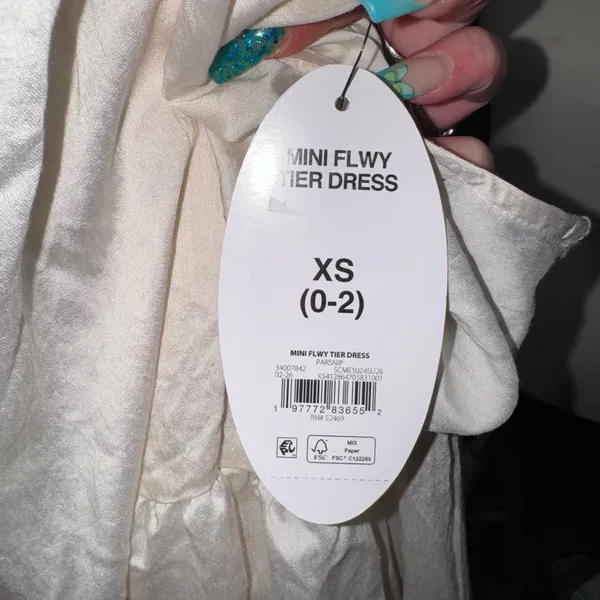 Flowy tier mini dress White Size XS - Image 8