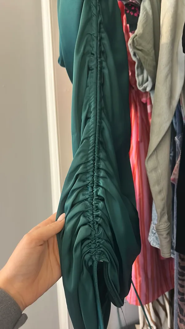 Glam Green Mini Dress - Image 2