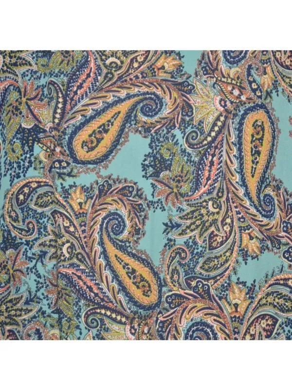 Veronica M. Ladies Paisley Faux Wrap V-Neck Blouse Top Size L Boho Colorful - Image 7