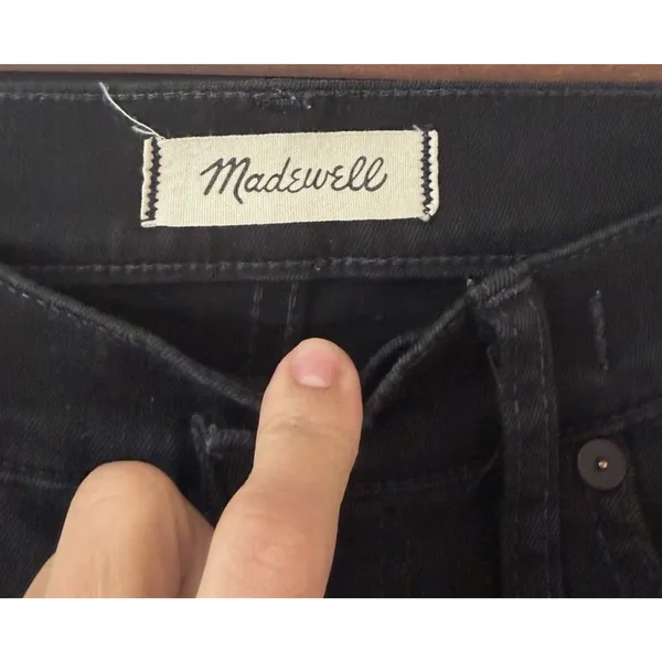 Madewell 10” High-Rise Skinny Jeans Women’s 28T Black Stretch Denim - Image 2