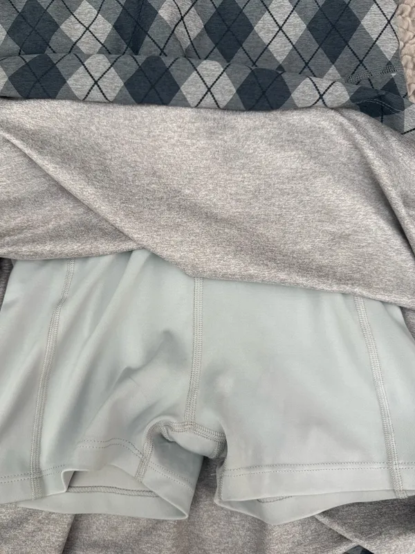 BEYOND YOGA Softmark Movement Dress Grey Argyle Plaid Size XS - Image 5
