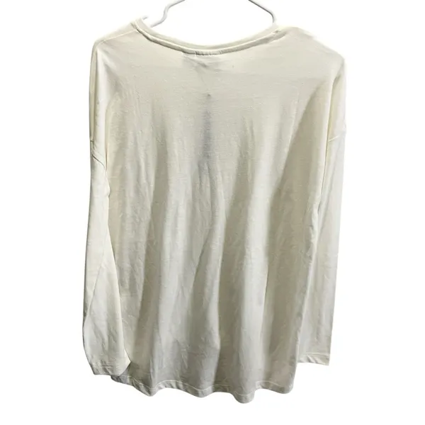 Noisy may Women's Size XS White‎ Long Sleeve Cotton Tee Top NWT - Image 4