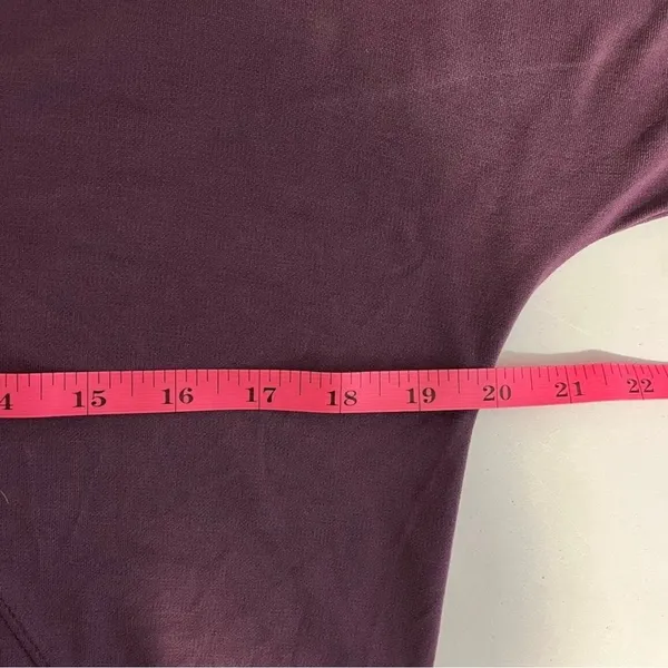 Abercrombie Fitch Plum V Neck 3/4 Sleeve‎ Shift Dress Womens Size Small - Image 5